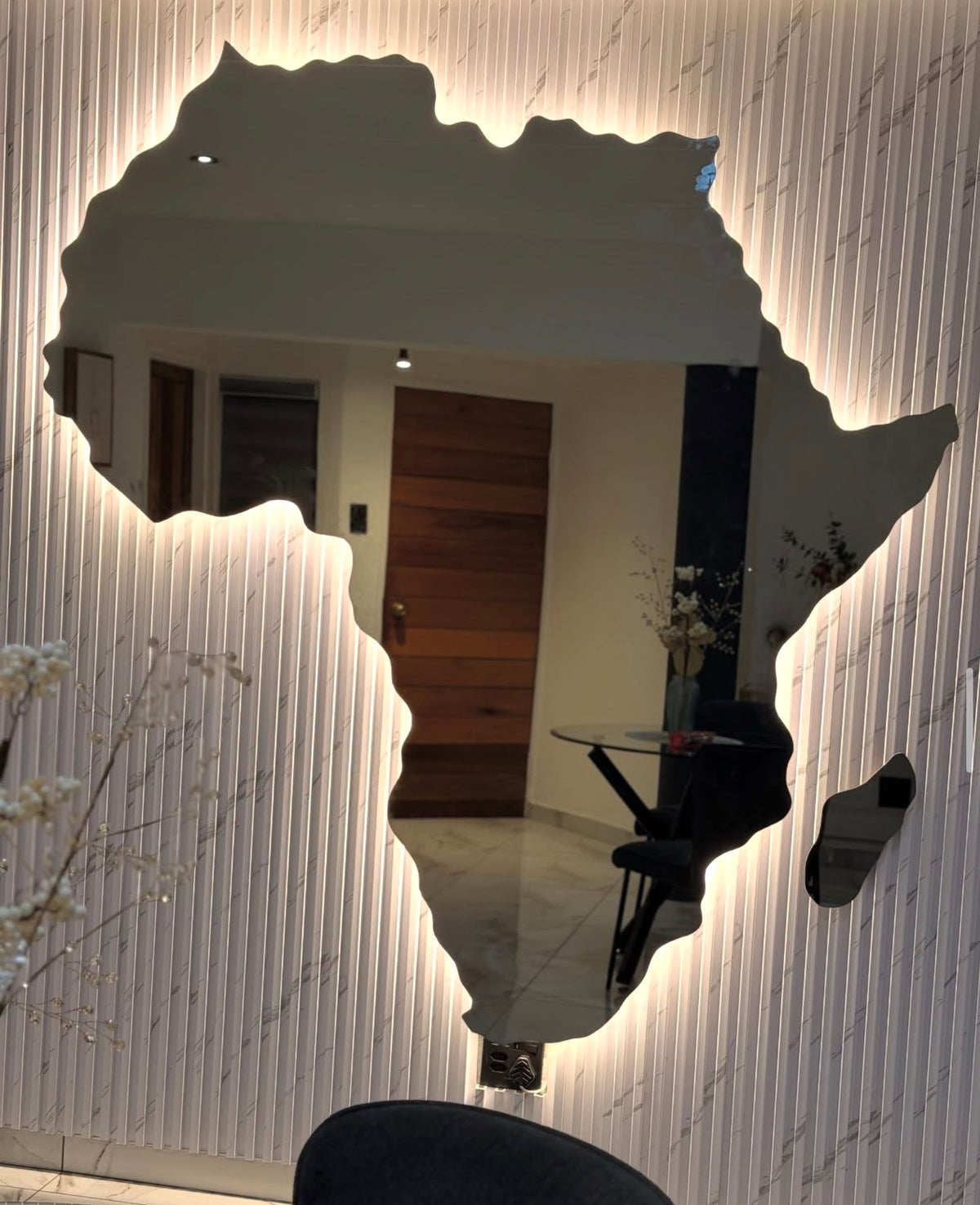 African Map Mirror