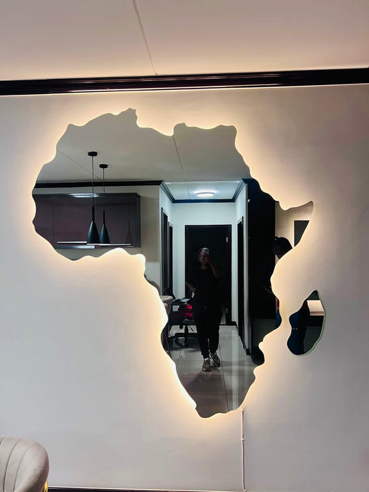 African Map Mirror